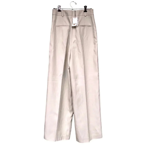 NWT Lou Lou Studio Menak Pleated Woven Wide-Leg Pants Beige Size L - Picture 6 of 7